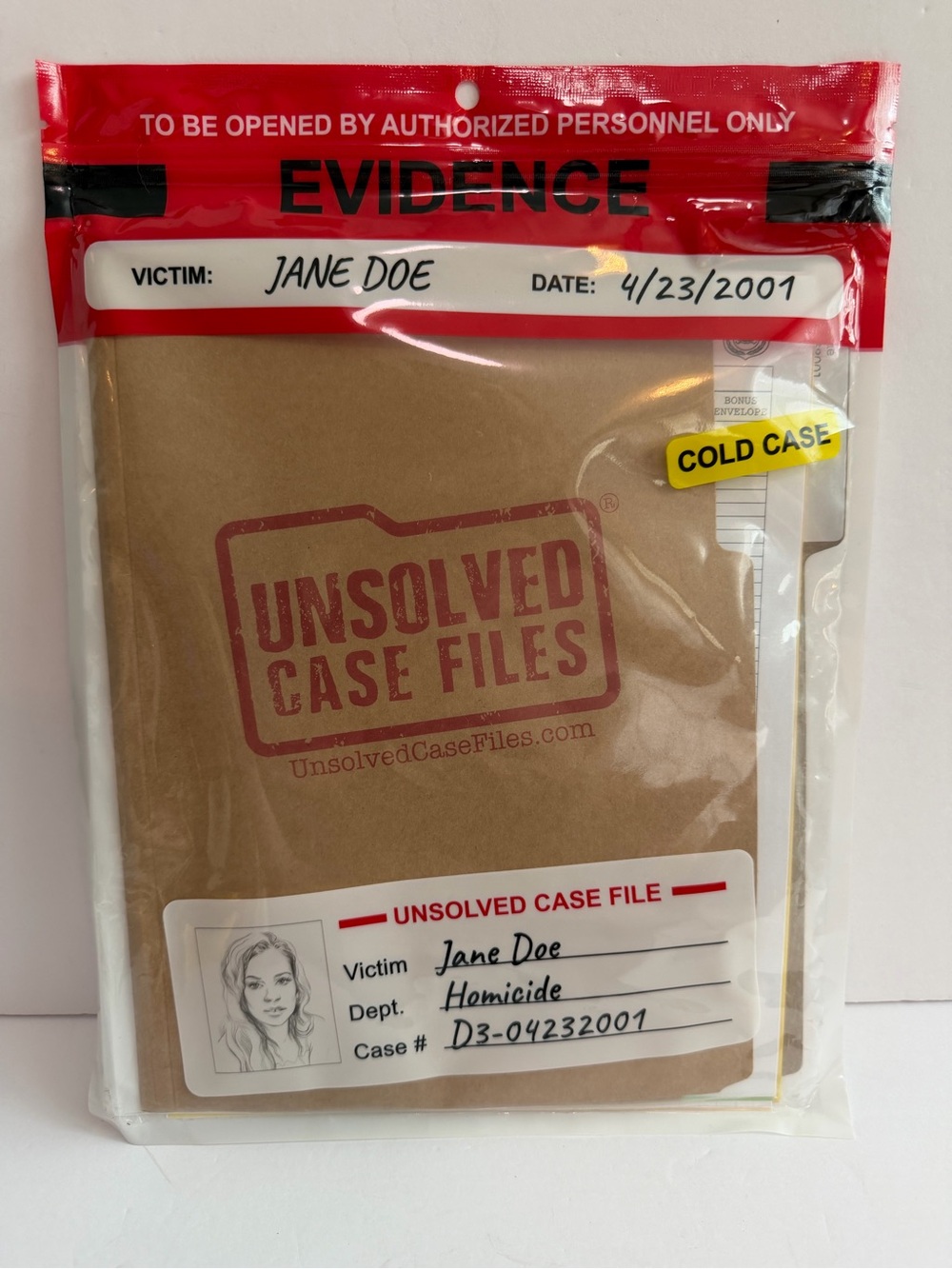Unsolved Case Files Murder Mystery Game - Jane Doe Brand New Sealed